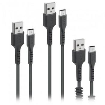 Kit de Cables USB 3 en 1 SBS Micro-USB (0,5 m, USB 2.0)