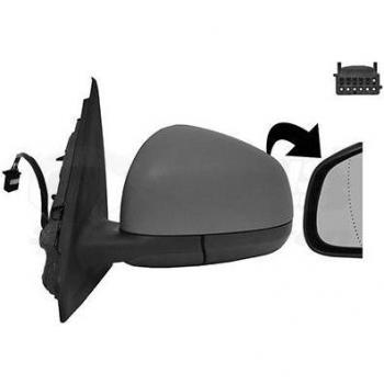 Espejo retrovisor VAN WEZEL 4368807, tipo: espejo retrovisor, características: diseño específico para vehículos, ajuste manual, cristal convexo para mayor visibilidad, acabado en color negro, incluye soporte de montaje