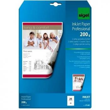 Papel para Inyección de Tinta A4, 200 g/m², Mate, Blanco Brillante, Doble Cara, Paquete de 25 Hojas