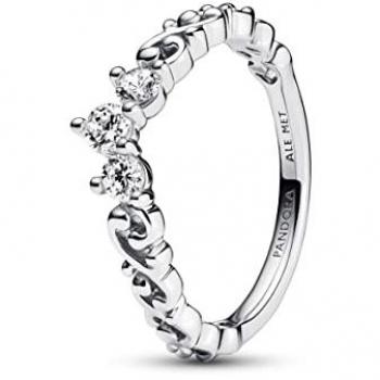 Anillo de Plata de Ley Tiara Real Remolino con Circonitas Cúbicas Talla 48