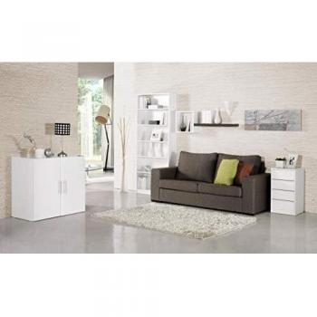 MUEBLECASA - Cajonera montada 4 cajones, madera, Blanco, 60cm Ancho x 45cm Fondo x 72cm Alto