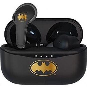 OTL Technologies - Auriculares inalámbricos Bluetooth V5.0 para niños Batman con Caja de Carga, Negro