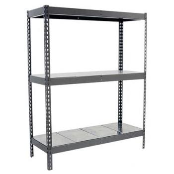 Estantería Metálica de Almacenaje SimonRack, Acero Industrial, 2000x1800x450 mm, 3 Baldas, Soporta 400 kg de Punto Flexión por balda, Color Gris/Galvan