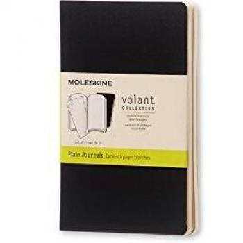 Moleskine - Cuaderno Volant Journal, Set de 2 Cuadernos con Páginas, Cubierta Blanda y Hojas Separables, Color Negro