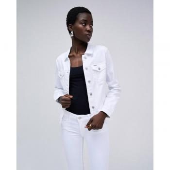 Cazadora de mujer en denim color blanco Salsa Jeans con teñido