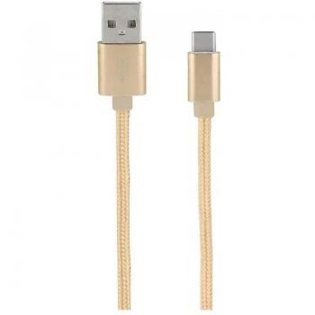 Cable Micro USB/USB-A Nylon Dorado