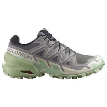 Zapatillas Salomon Speedcross 6 Trail para Mujer Gris Verde Talla 42
