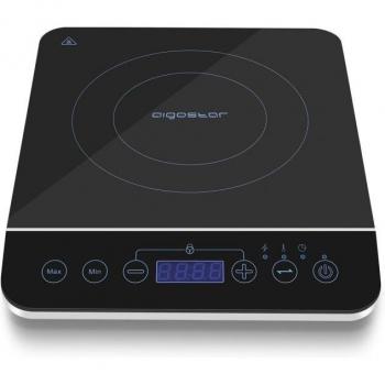Placa de Inducción Aigostar, 10 Niveles de Potencia, Control Táctil, 2.000 W, Rango de Temperatura 60-240°C, Pantalla LED, Seguridad Infantil