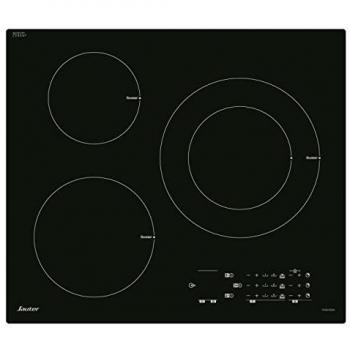 Placa de inducción SAUTER SPI4361B - 3 zonas - 7200W - 60 cm - Revestimiento de vidrio - Negro