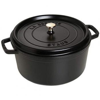 Staub 30 cm Round Cast Iron Cocotte - Black, 8.35L