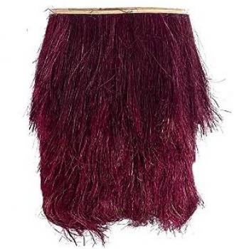 Aplique de Pared Adda Home Kinabalu 28x17x40 cm - Fibras de Abaca en color Burgundy - Iluminación Suave y Elegante