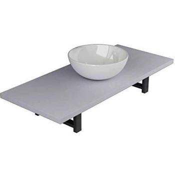 vidaXL Lavabo de Baño con Estante de Pared Cerámica Hogar Jardín Bricolaje Grifo Ducha Aseo Servicio Tocador Pila Ducha Toilette Diseño Decoración