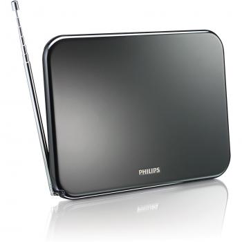 Antena Interior Philips SDV6224, Amplificación 42 dB, UHF/VHF/FM/HDTV