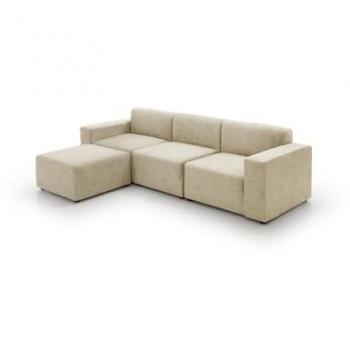 Sofá Modular Mónica Alta Gama Diseño Beige 223x130x77