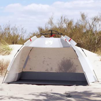 Tienda de playa impermeable para 2 personas con apertura rápida en color azul, gris y verde