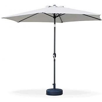Parasol Redondo de 3m con Poste Central de Aluminio Orientable y Manivela, Modelo Touquet Arena