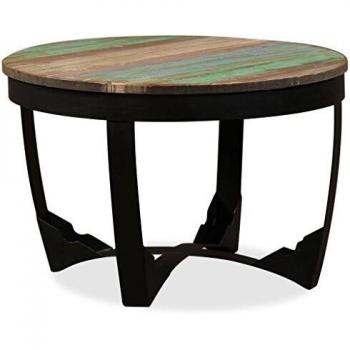 vidaXL Mesa Auxiliar 60x40 Madera Reciclada Mesita Mesilla Centro Mueble Salón