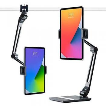 Twelve South HoverBar Duo for iPad / iPad Pro/Tablets | Adjustable Arm with Weighted Base and Surface Clamp Attachments for Mounting iPad