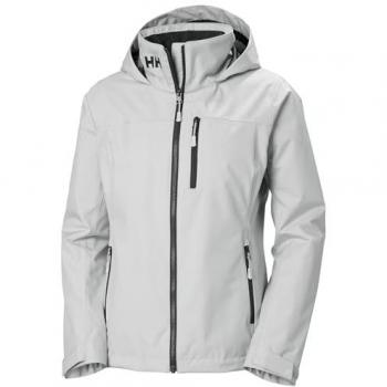 Helly Hansen Women's Crew Hooded Midlayer Jacket 2.0 - Light Grey - Size M