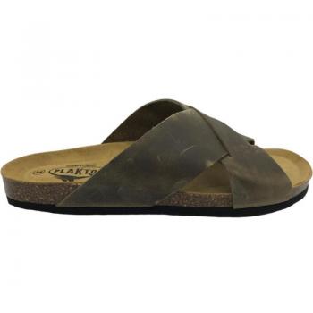 Chancla Hombre Piel Plakton 175007 Kaki