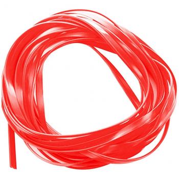 Tira moldeada flexible para decoración del coche, 5 m, color rojo