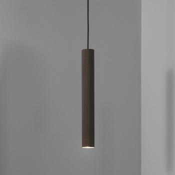 Lámpara Colgante Vico de Metal, 1 Luz, Color Marrón Metálico