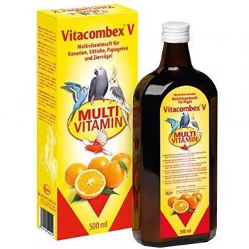 Multivitamínico Líquido Quiko Vitacombex V 500ml para Aves de Compañía y Pollos - Prevención de Deficiencias Vitaminas