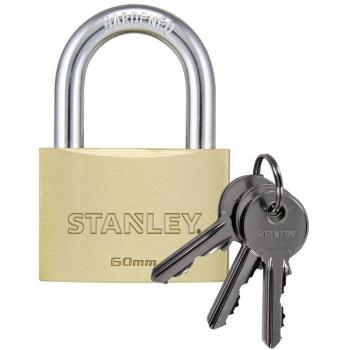 Candado de latón Stanley 751742033 con arco normal de 60 mm