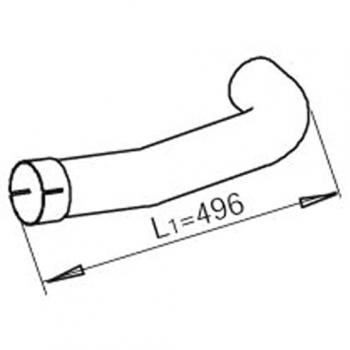 Tubo de escape DINEX 48202 para MAN TGM I