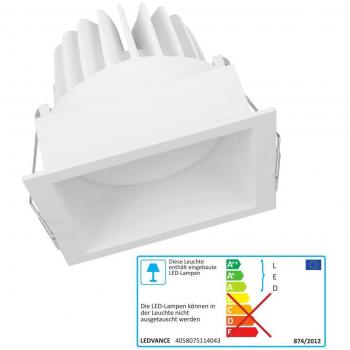 Foco LED Cuadrado Ajustable Oscuro 8W 650lm 36° Luz Cálida