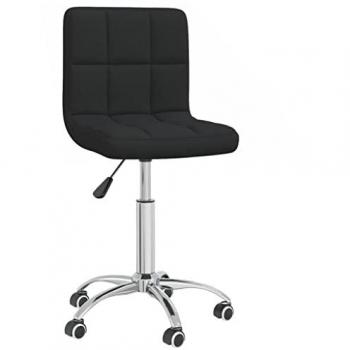 Silla de oficina giratoria de tela negra vidaXL