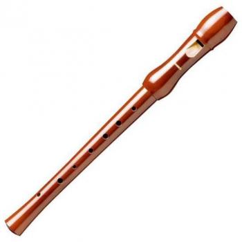 Flauta dulce Hohner 9555 Soprano Do de madera peral barnizada lacada, dos piezas en funda transparente
