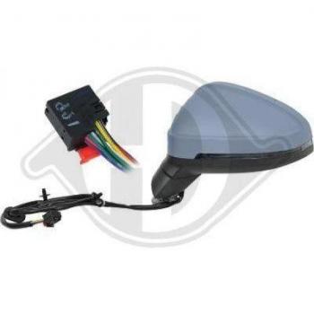 Espejo retrovisor DIEDERICHS 1020127 con diseño específico para vehículos, cristal de alta claridad, fácil instalación, ajuste manual y acabado en negro