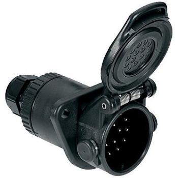 Toma de remolque HELLA 8JB 007 242-011 - 24V, 15A, montaje interno, conector de contacto roscado