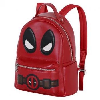 Mochila Chibi Deadpool Marvel 29cm, color rojo, dimensiones 24,5 x 29 cm, capacidad 8 litros
