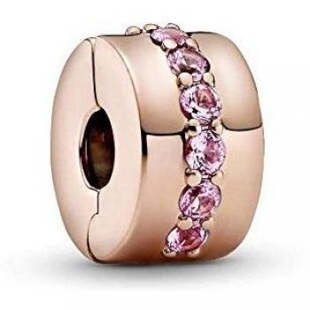 Pandora Rose Pink Sparkling Row Clip Charm