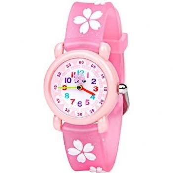 Vicloon Reloj de Infantil, Reloj de Pulsera Analógico para Niños Niña, Pulsera de Silicona Suave para niños, Impermeable Reloj Deportivo de Cuarzo, Reloj para Niña Fácil de Leer y Aprender Las Horas