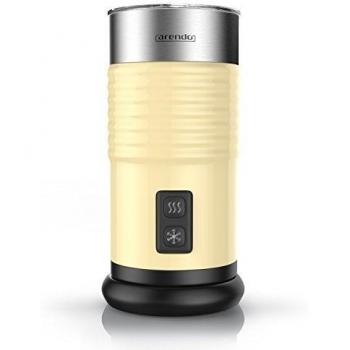 Arendo - Espumador de leche milkloud automático - Diseño inoxidable de pared doble- 2 botones para espumar en frío y en caliente - Superficie suave - función de apagado automático - creme