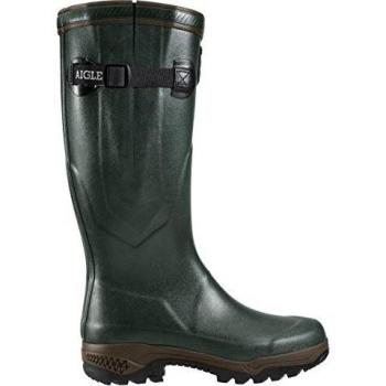 Aigle Parcours 2 Vario Unisex Rubber Wellington Boots - Green, Size 38