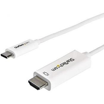 StarTech.com USB C to HDMI Cable, 3 m/10 ft, White, 4K at 60 Hz, Computer Monitor Cable, USB C Cable, USB Type C to HDMI Cable