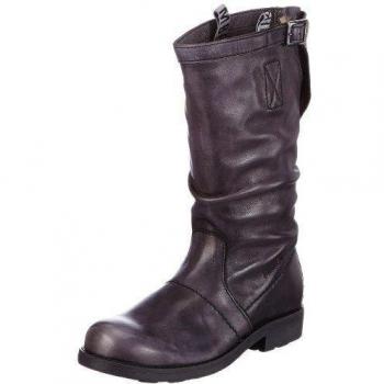 Bikkembergs VINTAGE 396 LEATHER TAMP.BLACK - Botas clásicas de cuero infantil, color negro, talla 36