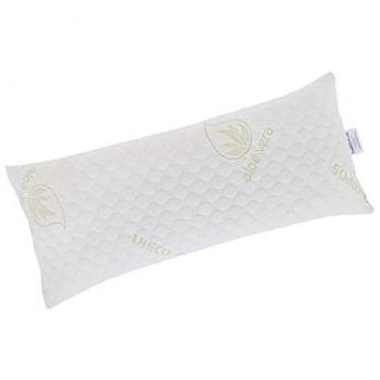 Almohada Viscoelástica de Copos con Aloe Vera - Firmeza Media-Alta, Tejido Strech Termoregulable, Fabricada en España (90 cm)