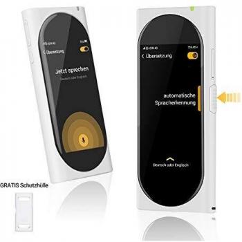 Langogo 2 en 1 Traductor Instantáneo y Grabadora de Voz con Transcripción, Conexión de WiFi o Tarjeta SIM