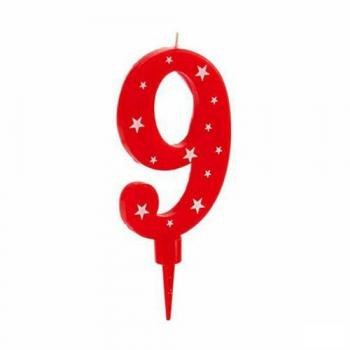 Vela Cumpleaños Número 9 (12 Unidades) - Gran Fiesta, Mejor Precio, Ambiente único