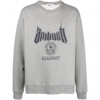 Ambush Academy Crewneck Sweatshirt in Grey | Size XL | BMBA034F23FLE001