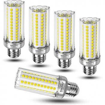 E27 LED maíz bombilla, 16W Blanco Frío 6000K, 1900LM, 120W 150W Incandescente Bombilla Equivalentes, ángulo 360, Edison tornillo bombillas, No regulable, 5 unidades