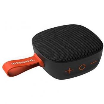 Sunstech Brick. Altavoz TWS portátil 5W. Resistente al Agua IPX7. Radio FM, Bluetooth V5.0, Reproductor MP3 Mediante Tarjetas de Memoria. Color Negro.