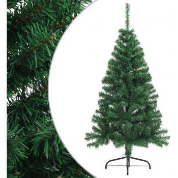 vidaXL Artificial Half Christmas Tree with Stand Green 150 cm PVC