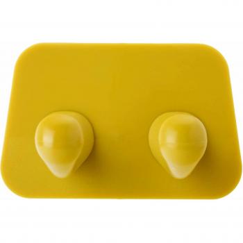 VIGAR Colgador Multiusos Doble Gancho Compact Mostaza, 11,6 x 7,5 x 7,5