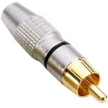Conector RCA Macho Metal NEGRO Adam Hall - Adaptadores para Ordenador